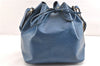 Authentic Louis Vuitton Epi Petit Noe Shoulder Drawstring Bag M44105 Blue 1964G