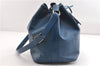 Authentic Louis Vuitton Epi Petit Noe Shoulder Drawstring Bag M44105 Blue 1964G