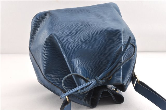 Authentic Louis Vuitton Epi Petit Noe Shoulder Drawstring Bag M44105 Blue 1964G