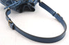 Authentic Louis Vuitton Epi Petit Noe Shoulder Drawstring Bag M44105 Blue 1964G