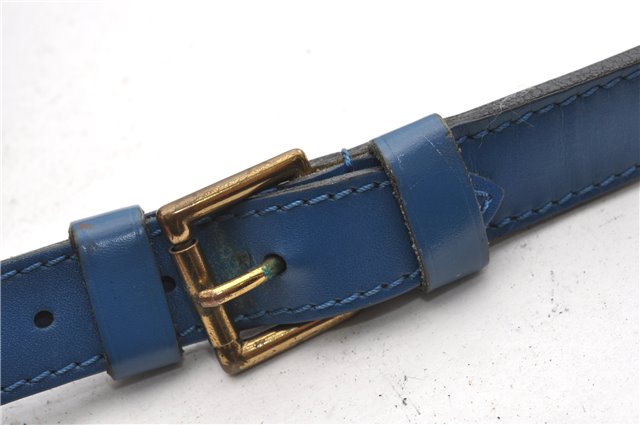 Authentic Louis Vuitton Epi Petit Noe Shoulder Drawstring Bag M44105 Blue 1964G