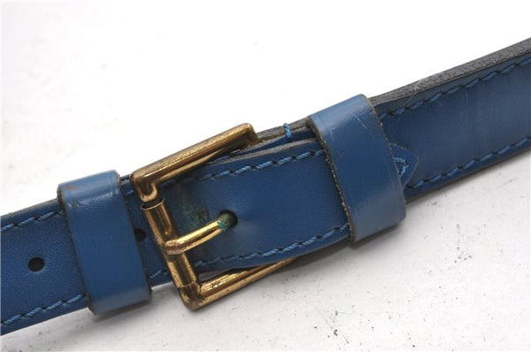 Authentic Louis Vuitton Epi Petit Noe Shoulder Drawstring Bag M44105 Blue 1964G