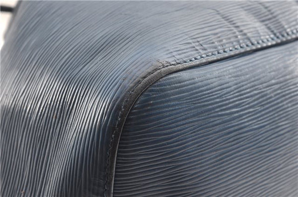 Authentic Louis Vuitton Epi Petit Noe Shoulder Drawstring Bag M44105 Blue 1964G