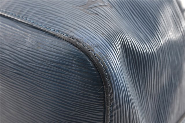 Authentic Louis Vuitton Epi Petit Noe Shoulder Drawstring Bag M44105 Blue 1964G