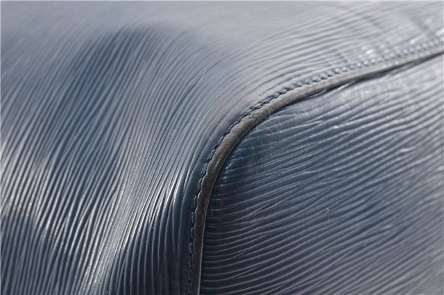 Authentic Louis Vuitton Epi Petit Noe Shoulder Drawstring Bag M44105 Blue 1964G