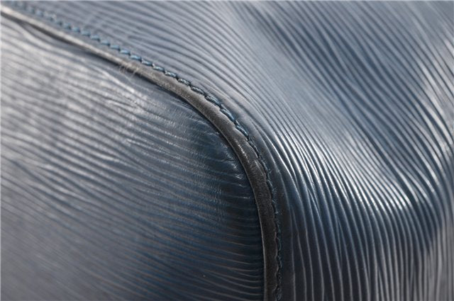 Authentic Louis Vuitton Epi Petit Noe Shoulder Drawstring Bag M44105 Blue 1964G