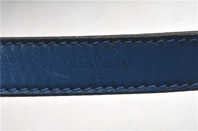 Authentic Louis Vuitton Epi Petit Noe Shoulder Drawstring Bag M44105 Blue 1964G