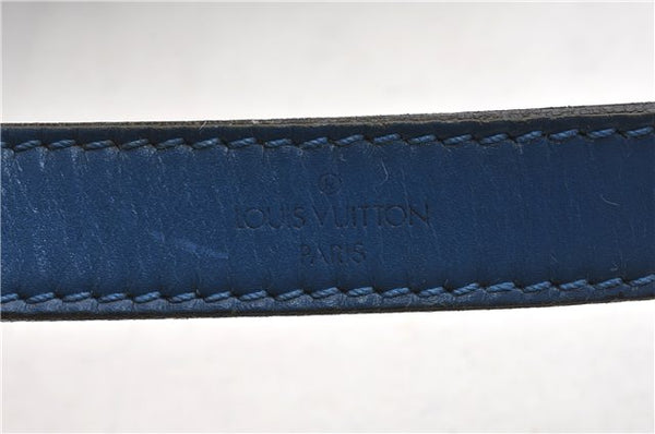 Authentic Louis Vuitton Epi Petit Noe Shoulder Drawstring Bag M44105 Blue 1964G