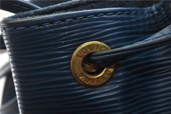 Authentic Louis Vuitton Epi Petit Noe Shoulder Drawstring Bag M44105 Blue 1964G