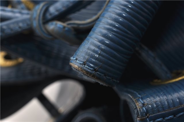 Authentic Louis Vuitton Epi Petit Noe Shoulder Drawstring Bag M44105 Blue 1964G