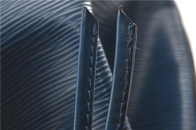 Authentic Louis Vuitton Epi Petit Noe Shoulder Drawstring Bag M44105 Blue 1964G