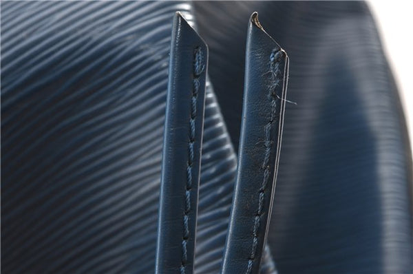 Authentic Louis Vuitton Epi Petit Noe Shoulder Drawstring Bag M44105 Blue 1964G