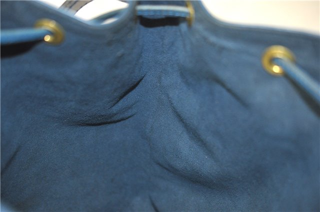 Authentic Louis Vuitton Epi Petit Noe Shoulder Drawstring Bag M44105 Blue 1964G