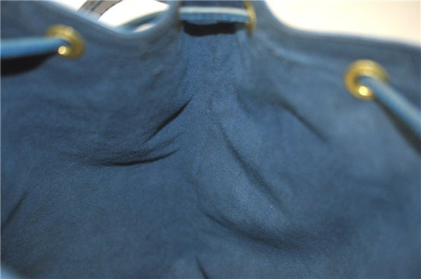 Authentic Louis Vuitton Epi Petit Noe Shoulder Drawstring Bag M44105 Blue 1964G