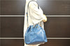 Authentic Louis Vuitton Epi Petit Noe Shoulder Drawstring Bag M44105 Blue 1964G