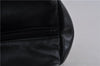 Authentic GUCCI Vintage Bamboo Shoulder Hand Bag Purse Leather Black 1965D