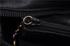 Authentic GUCCI Vintage Bamboo Shoulder Hand Bag Purse Leather Black 1965D