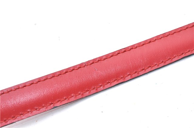 Authentic Louis Vuitton Leather Shoulder Strap Red 40.2-47.2