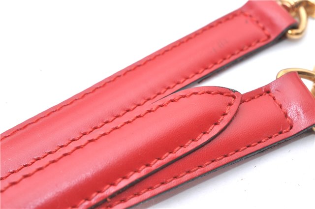 Authentic Louis Vuitton Leather Shoulder Strap Red 40.2-47.2