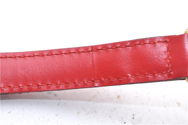 Authentic Louis Vuitton Leather Shoulder Strap Red 40.2-47.2