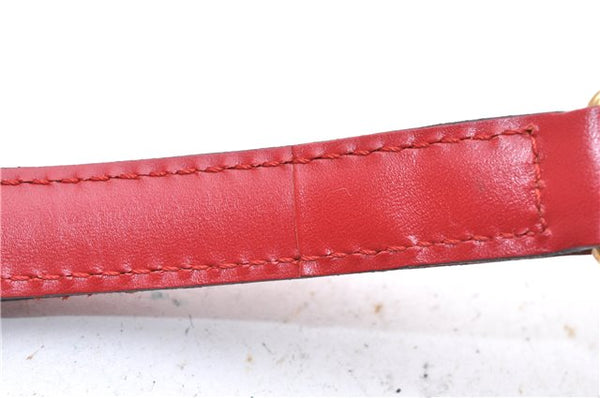 Authentic Louis Vuitton Leather Shoulder Strap Red 40.2-47.2" LV 1966F