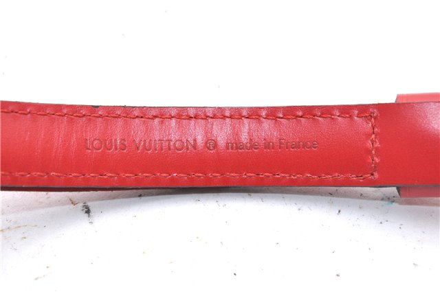 Authentic Louis Vuitton Leather Shoulder Strap Red 40.2-47.2