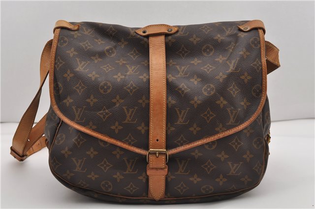 Authentic Louis Vuitton Monogram Saumur 35 Shoulder Cross Bag M42254 LV 1968G
