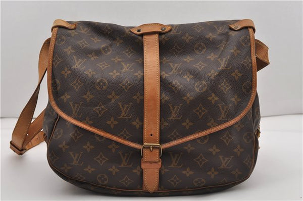 Authentic Louis Vuitton Monogram Saumur 35 Shoulder Cross Bag M42254 LV 1968G