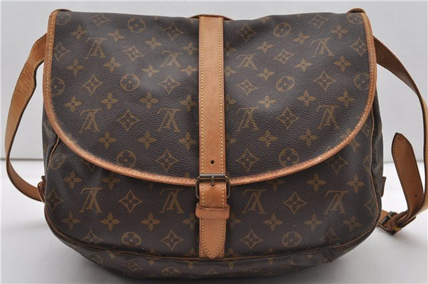 Authentic Louis Vuitton Monogram Saumur 35 Shoulder Cross Bag M42254 LV 1968G