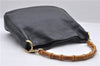 Authentic GUCCI Bamboo Shoulder Hand Bag Purse Leather 0011638 Black Junk 1970D