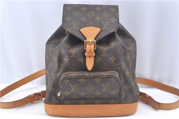 Authentic Louis Vuitton Monogram Montsouris MM Backpack M51136 LV 1970G