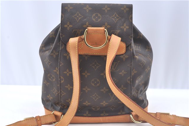Authentic Louis Vuitton Monogram Montsouris MM Backpack M51136 LV 1970G