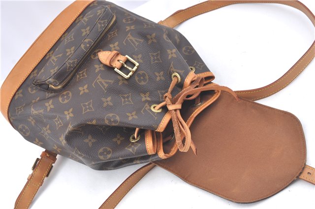 Authentic Louis Vuitton Monogram Montsouris MM Backpack M51136 LV 1970G