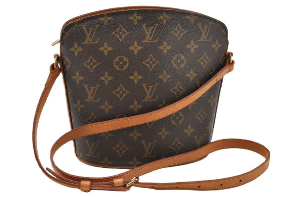 Authentic Louis Vuitton Monogram Drouot Shoulder Cross Body Bag M51290 LV 1973G