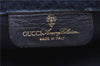 Authentic GUCCI Sherry Line Clutch Hand Bag Purse GG PVC Leather Navy Blue 1977G