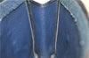 Authentic GUCCI Sherry Line Clutch Hand Bag Purse GG PVC Leather Navy Blue 1977G