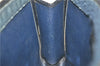 Authentic GUCCI Sherry Line Clutch Hand Bag Purse GG PVC Leather Navy Blue 1977G
