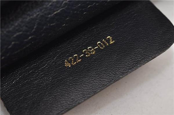 Authentic GUCCI Sherry Line Clutch Hand Bag Purse GG PVC Leather Navy Blue 1977G