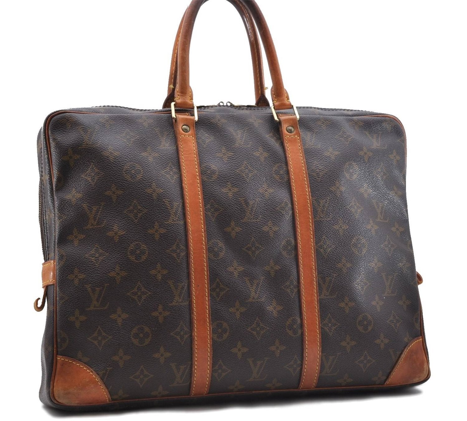 Auth Louis Vuitton Monogram Porte Documents Voyage Briefcase M53361 LV 1978D