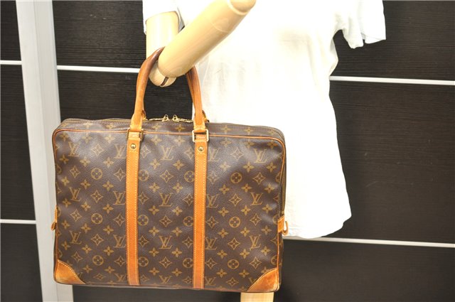 Auth Louis Vuitton Monogram Porte Documents Voyage Briefcase M53361 LV 1978D