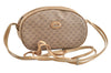 Authentic GUCCI Micro GG Shoulder Cross Body Bag GG PVC Leather Brown 1978G