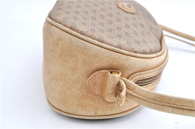 Authentic GUCCI Micro GG Shoulder Cross Body Bag GG PVC Leather Brown 1978G