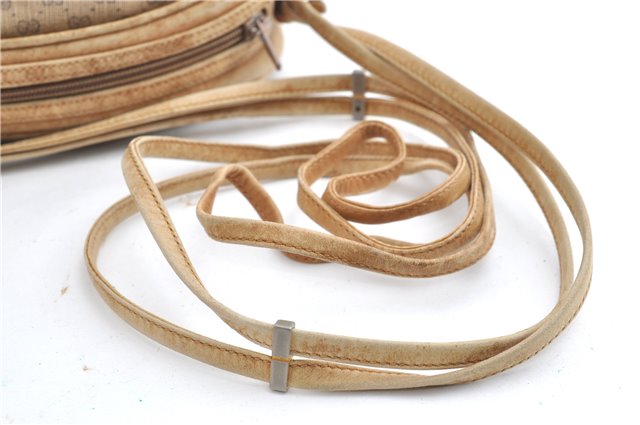 Authentic GUCCI Micro GG Shoulder Cross Body Bag GG PVC Leather Brown 1978G