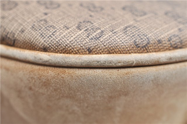 Authentic GUCCI Micro GG Shoulder Cross Body Bag GG PVC Leather Brown 1978G