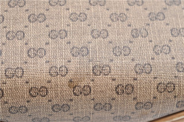 Authentic GUCCI Micro GG Shoulder Cross Body Bag GG PVC Leather Brown 1978G