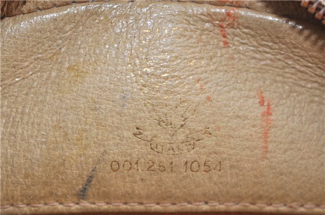 Authentic GUCCI Micro GG Shoulder Cross Body Bag GG PVC Leather Brown 1978G