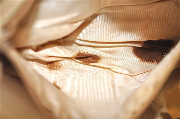 Authentic GUCCI Micro GG Shoulder Cross Body Bag GG PVC Leather Brown 1978G