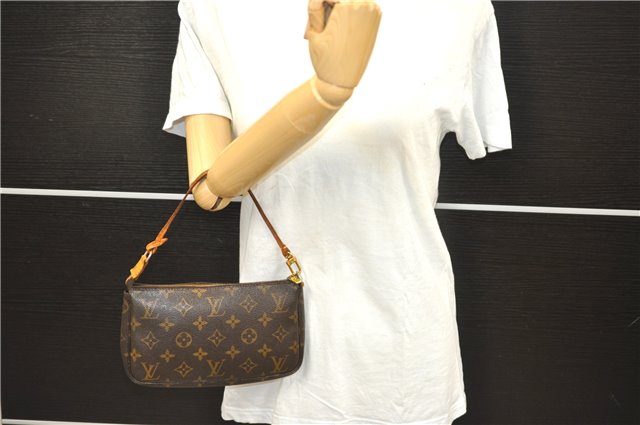 Authentic Louis Vuitton Monogram Pochette Accessoires Pouch M51980 LV 1979D