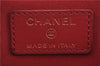 Authentic CHANEL Caviar Skin Matelasse Coin Purse Wallet CC Logo Red 1981G