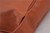 Authentic GUCCI Crest Design Shoulder Cross Body Bag Leather Brown Junk 1982D